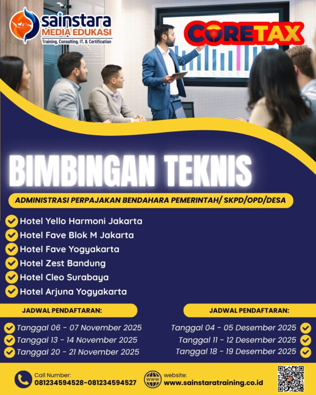 Bimtek Coretax : Administrasi Perpajakan Pemerintah Pusat Dan Daerah 2025 - 2026