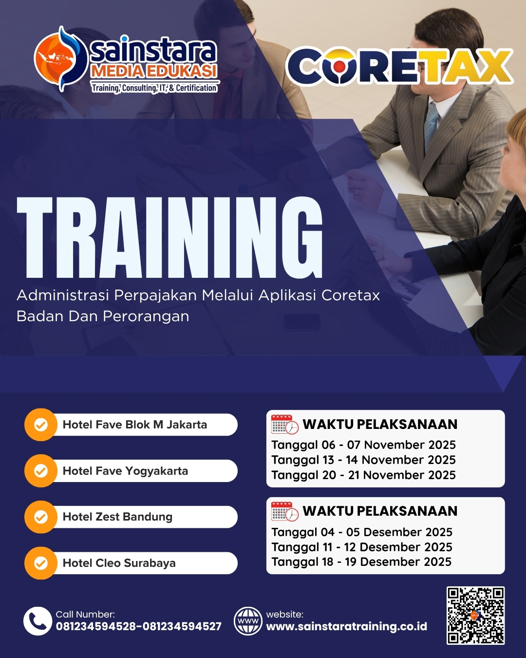 Training Coretax Terpadu : Administrasi Perpajakan Berbasis Coretax 2025 -2026